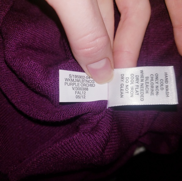 Banana Republic Purple Cardigan Size Medium - Picture 6 of 6